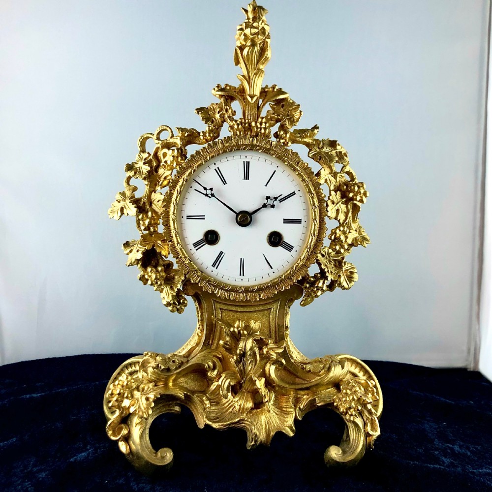 A Louis Philippe gilt bronze mantel clock by Raingo Frères 