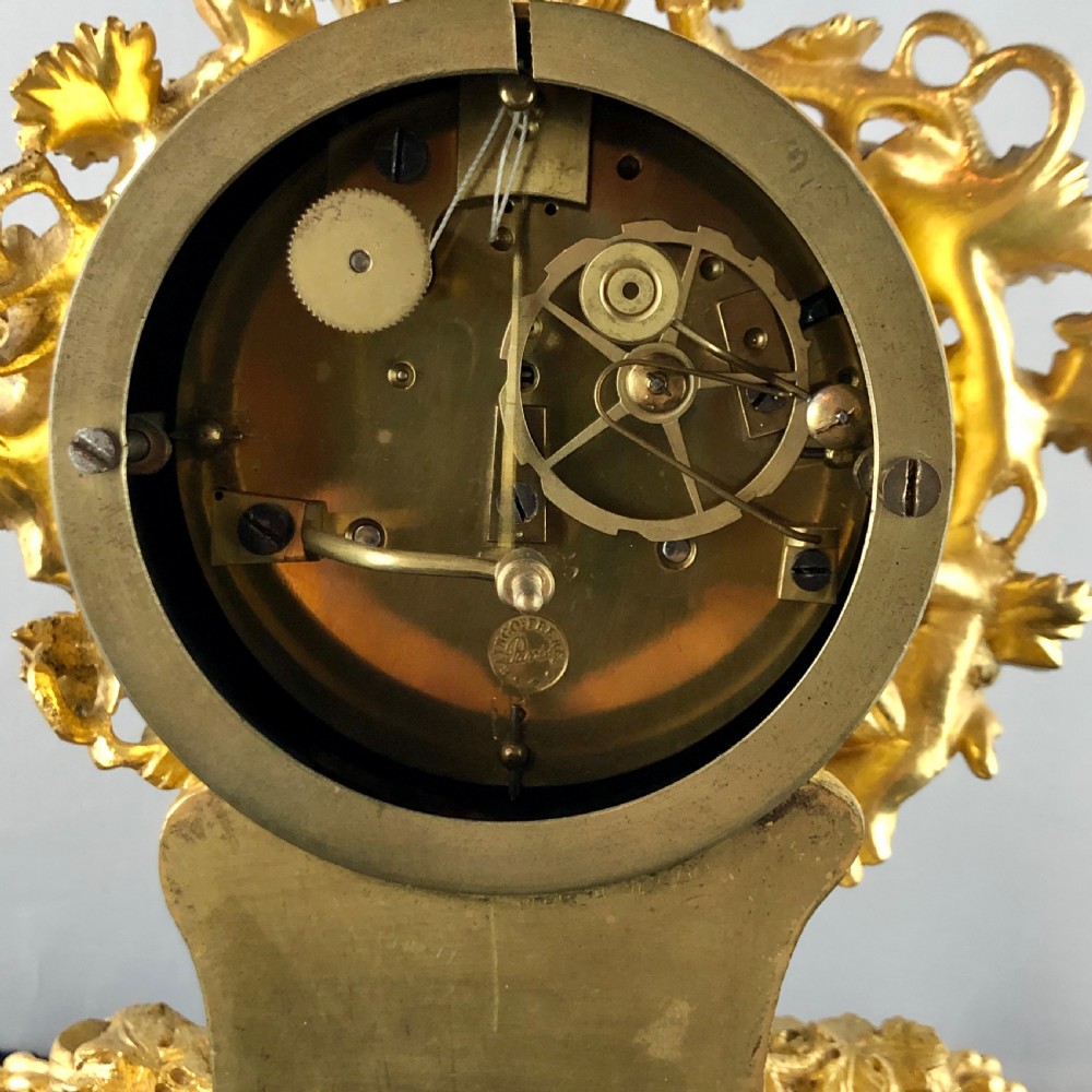 A Louis Philippe gilt bronze mantel clock by Raingo Frères  View VIII