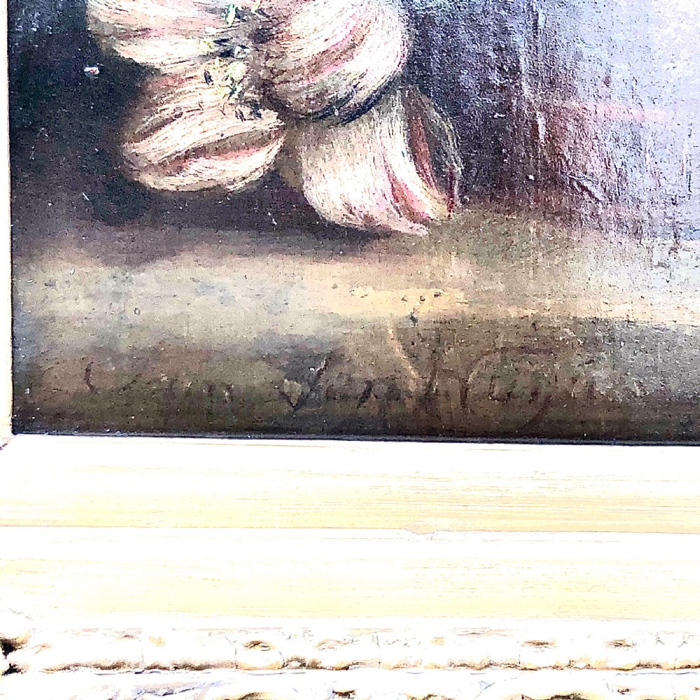 A 19th century Dutch still life oil painting on board.  View III