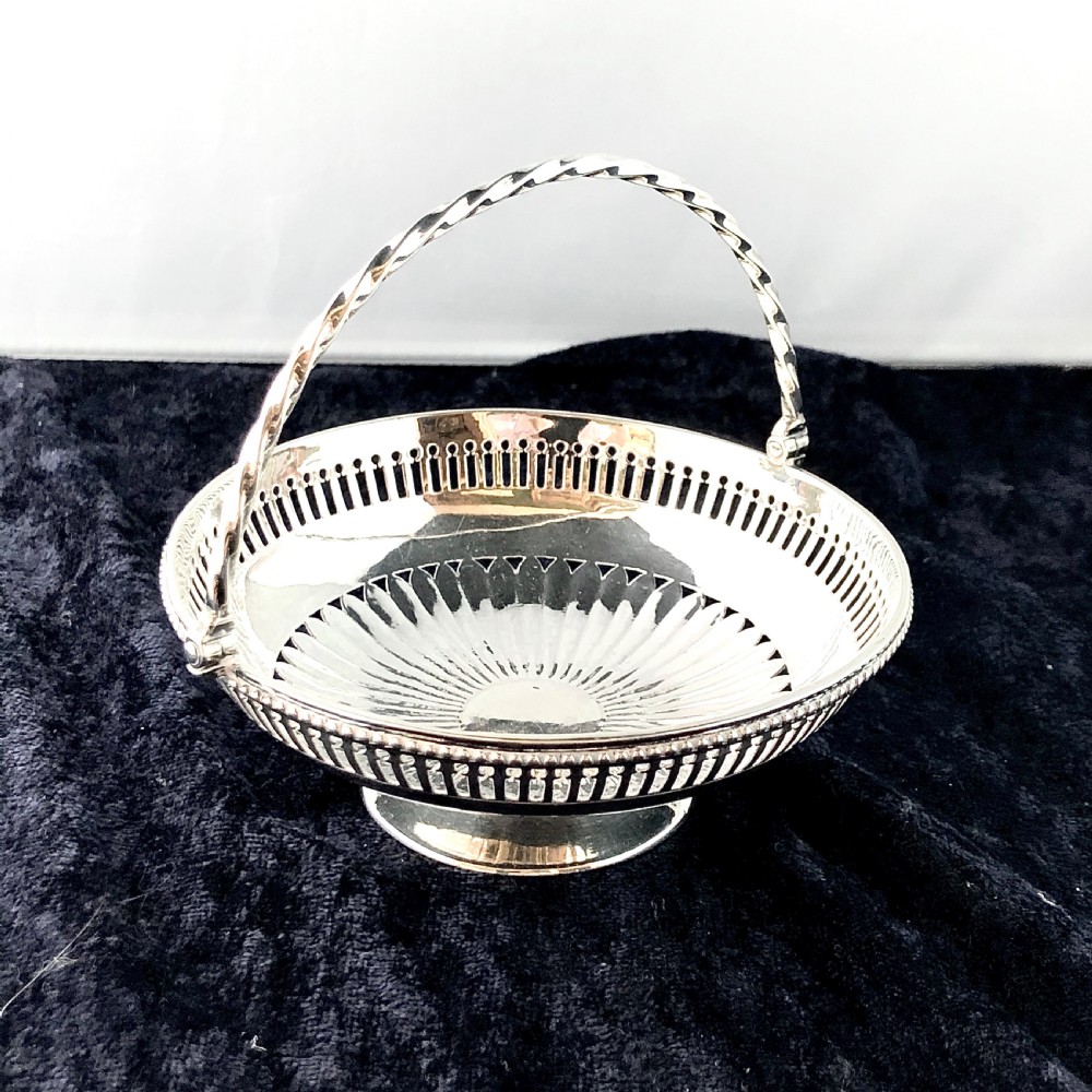 A George III silver sweetmeat basket circa 1780. View IV