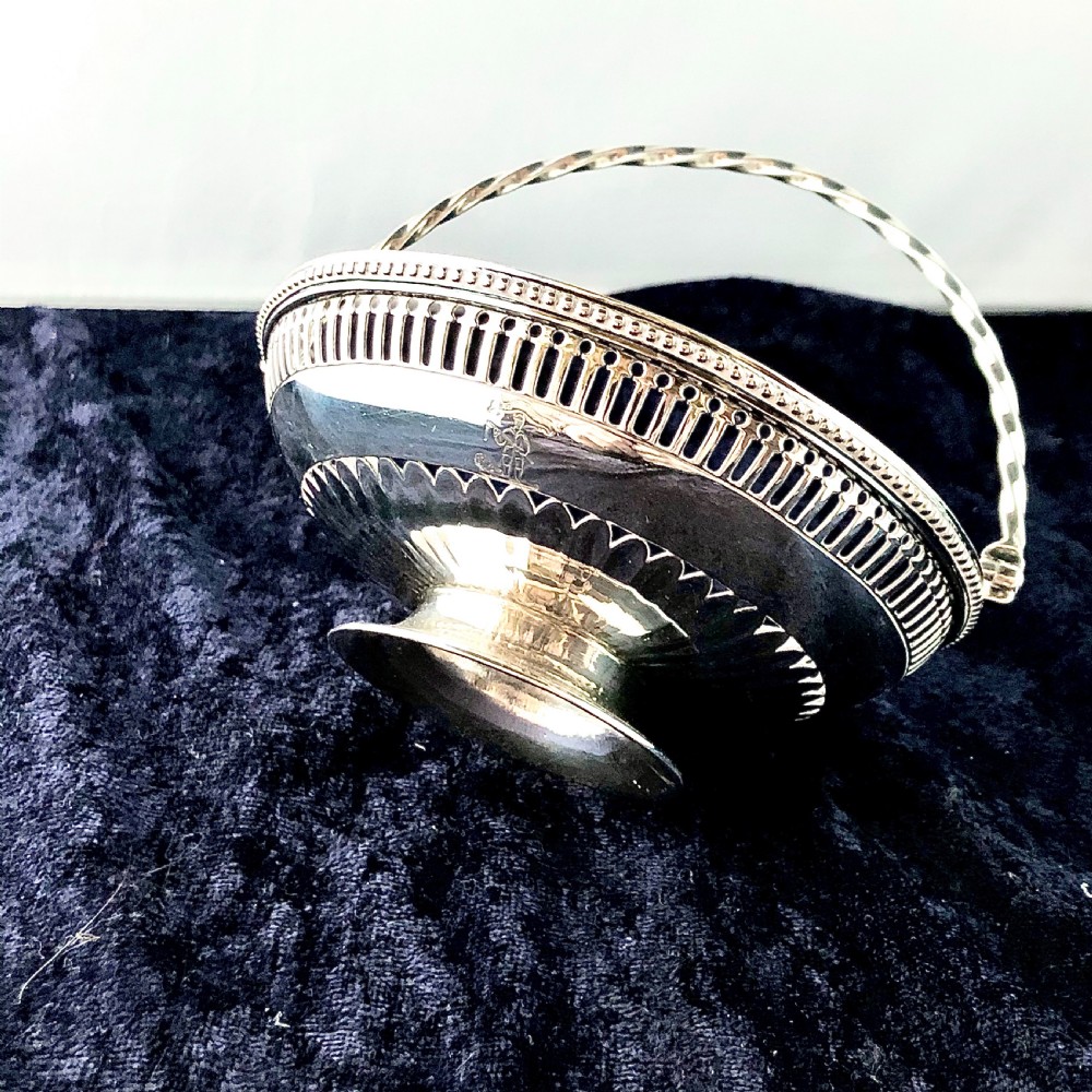 A George III silver sweetmeat basket circa 1780. View V