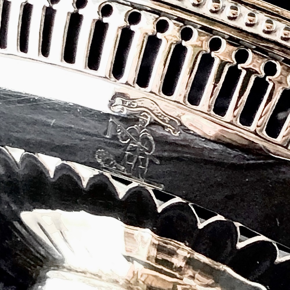 A George III silver sweetmeat basket circa 1780. View VI