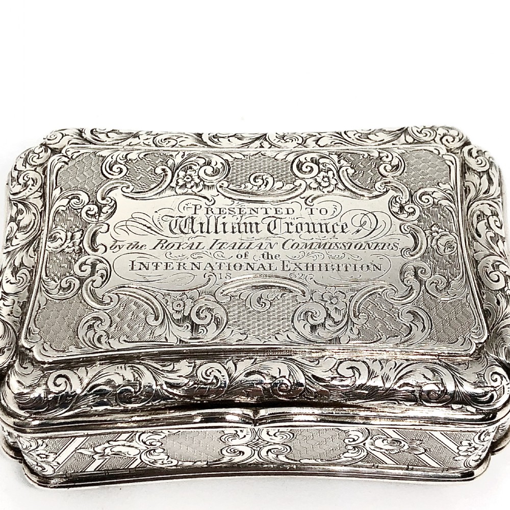 A fine early Victorian silver presentation snuffbox  View II