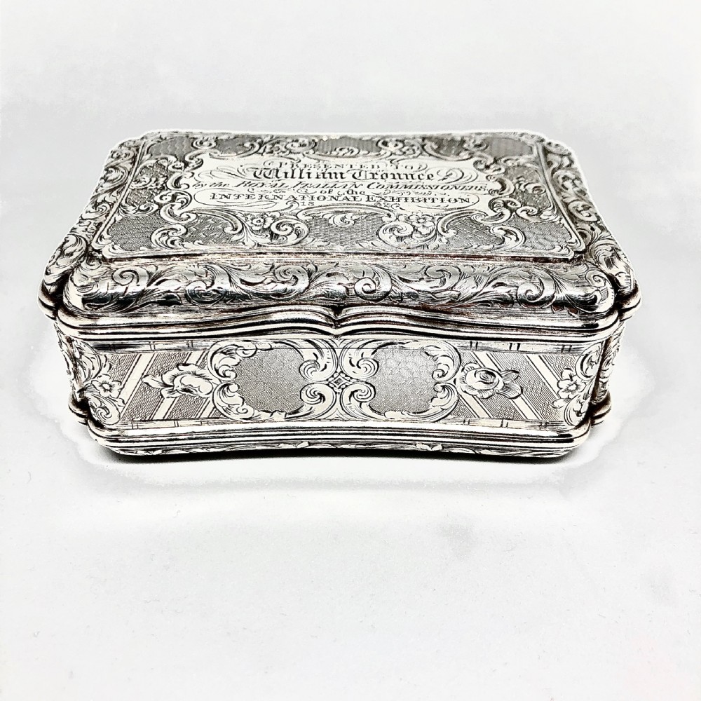 A fine early Victorian silver presentation snuffbox  View VI
