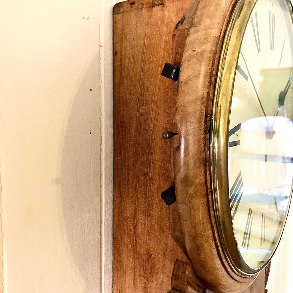 An early Victorian mahogany drop dial wall clock View IV