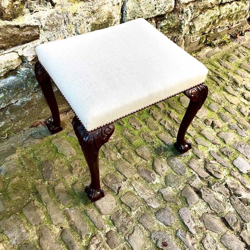 A late 19th century mahogany stool in the George II style View IV
