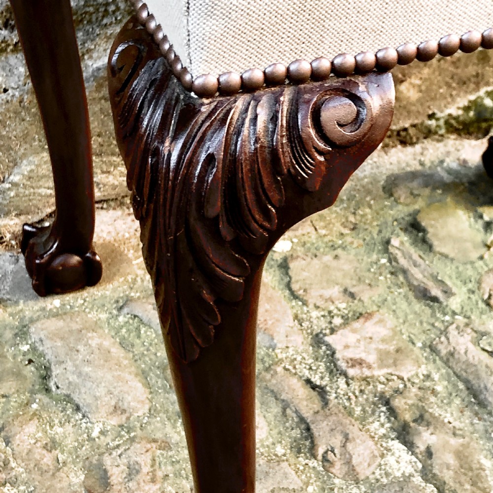 A late 19th century mahogany stool in the George II style View V