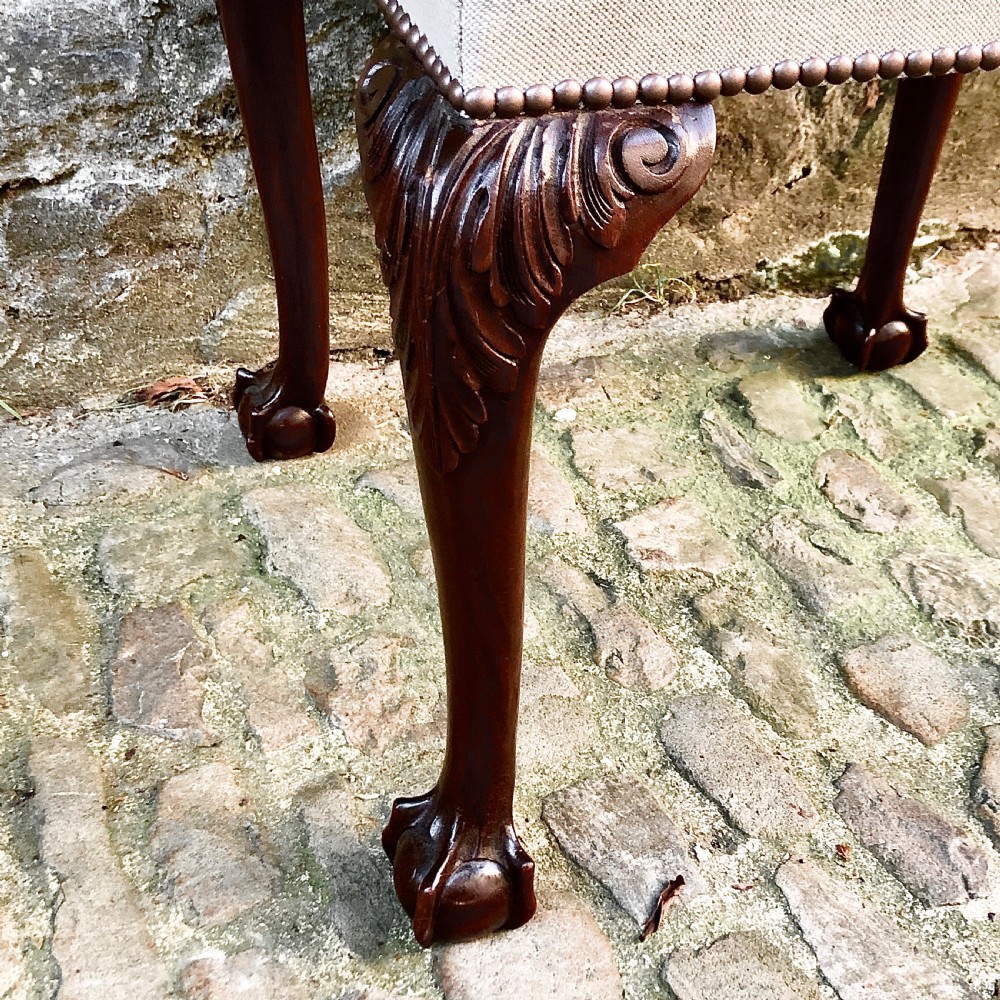 A late 19th century mahogany stool in the George II style View VI