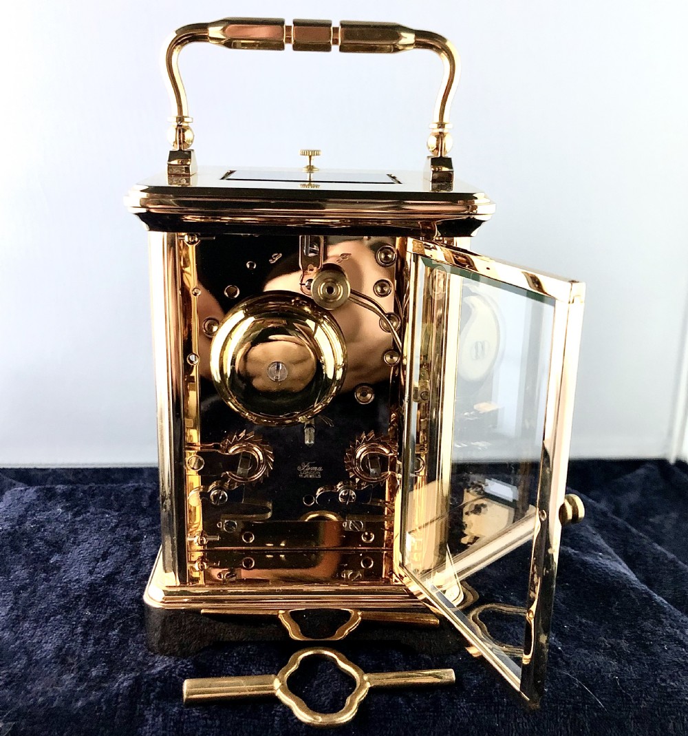 A gilt brass repeater carriage clock by Mappin and Webb  View VI