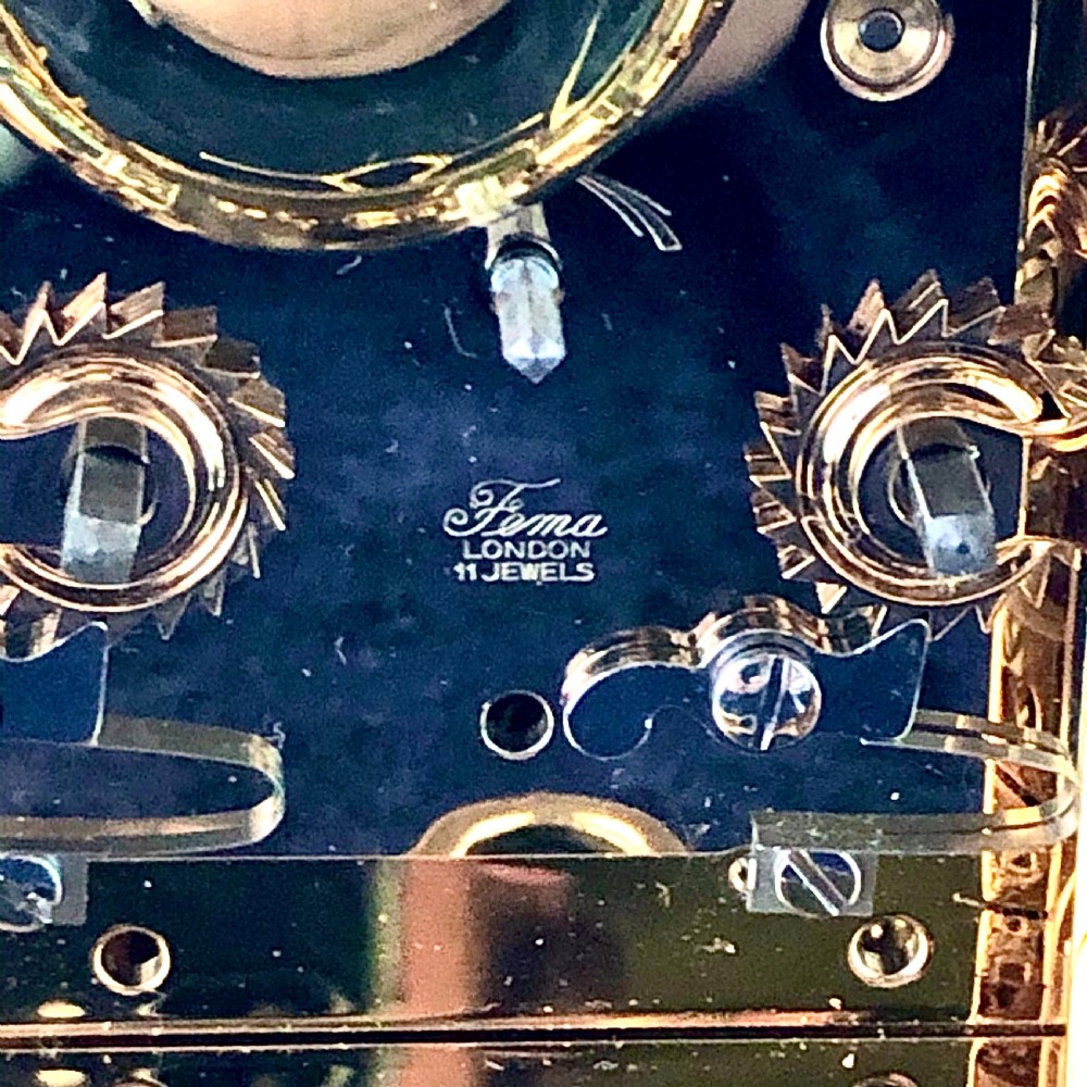 A gilt brass repeater carriage clock by Mappin and Webb  View VIII