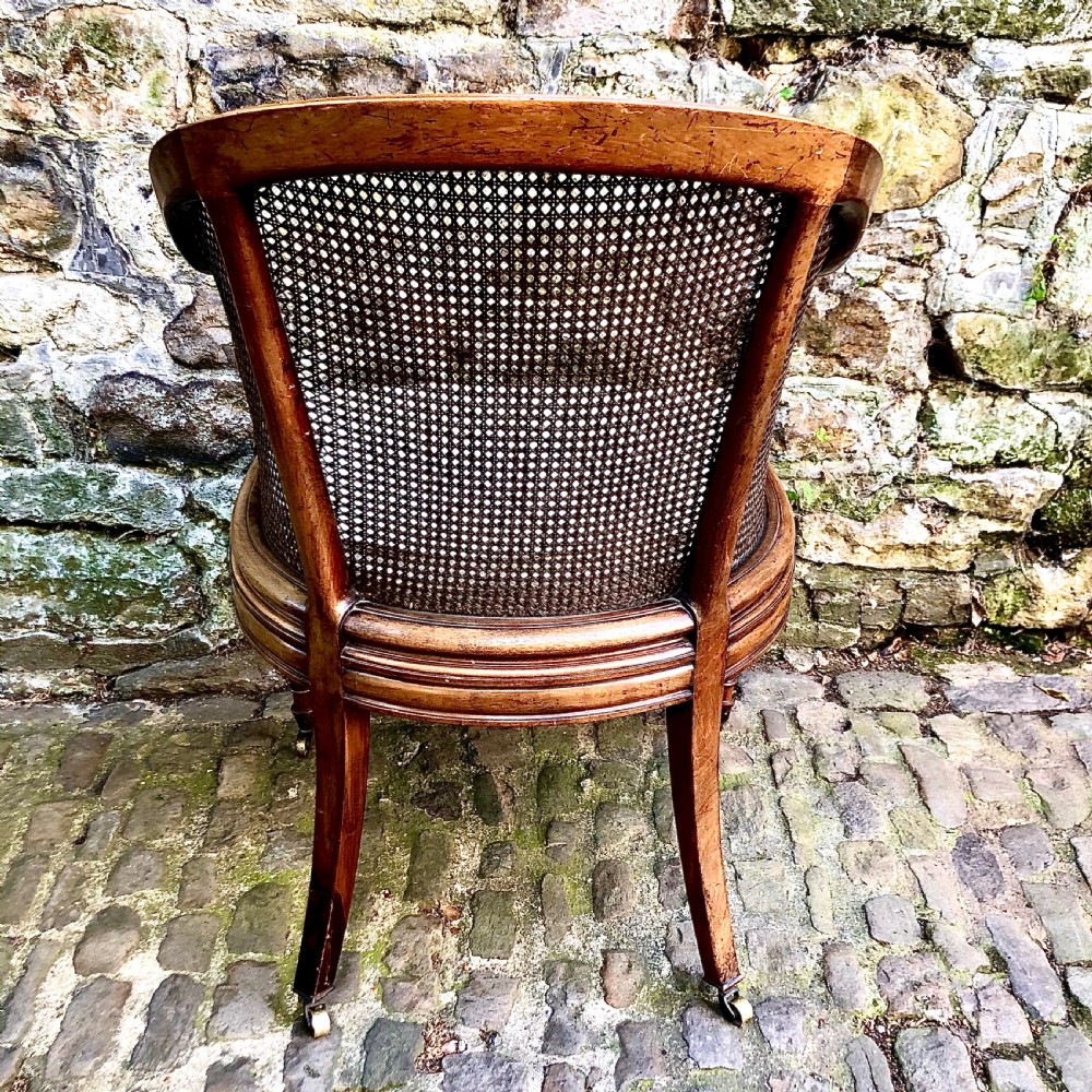 A George IV mahogany bergère chair View VII