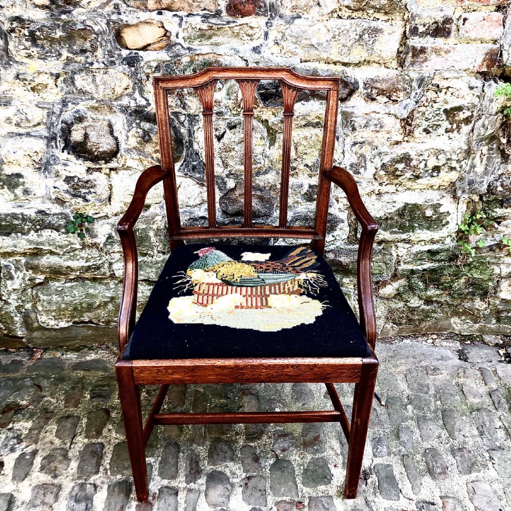 A set of six Sheraton revival mahogany dining chairs  View III