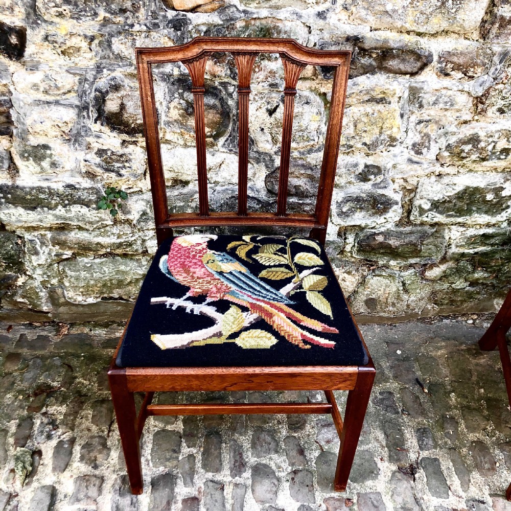 A set of six Sheraton revival mahogany dining chairs  View IV
