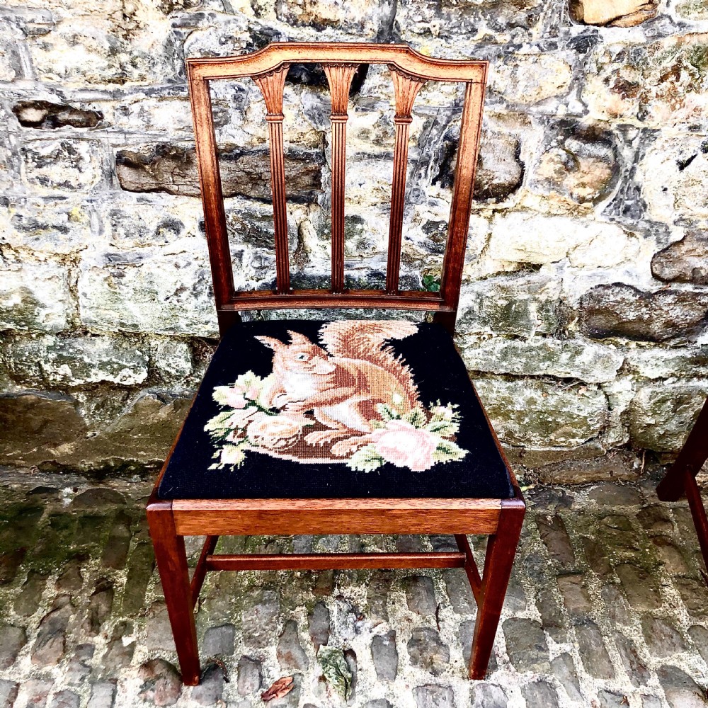A set of six Sheraton revival mahogany dining chairs  View V