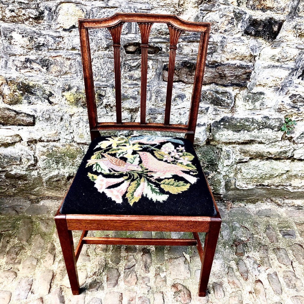 A set of six Sheraton revival mahogany dining chairs  View VI
