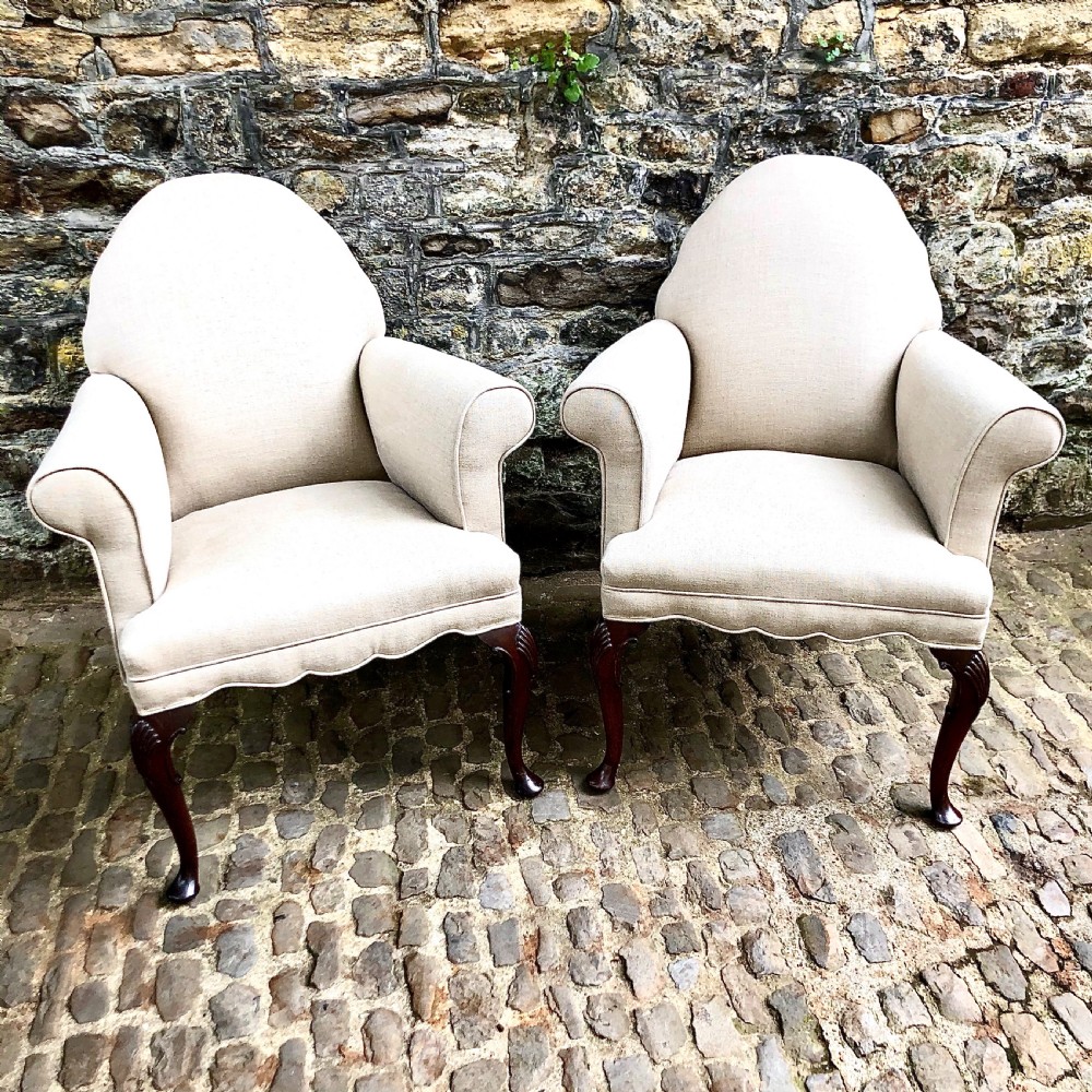 A pair of late 19th century walnut armchairs  View III