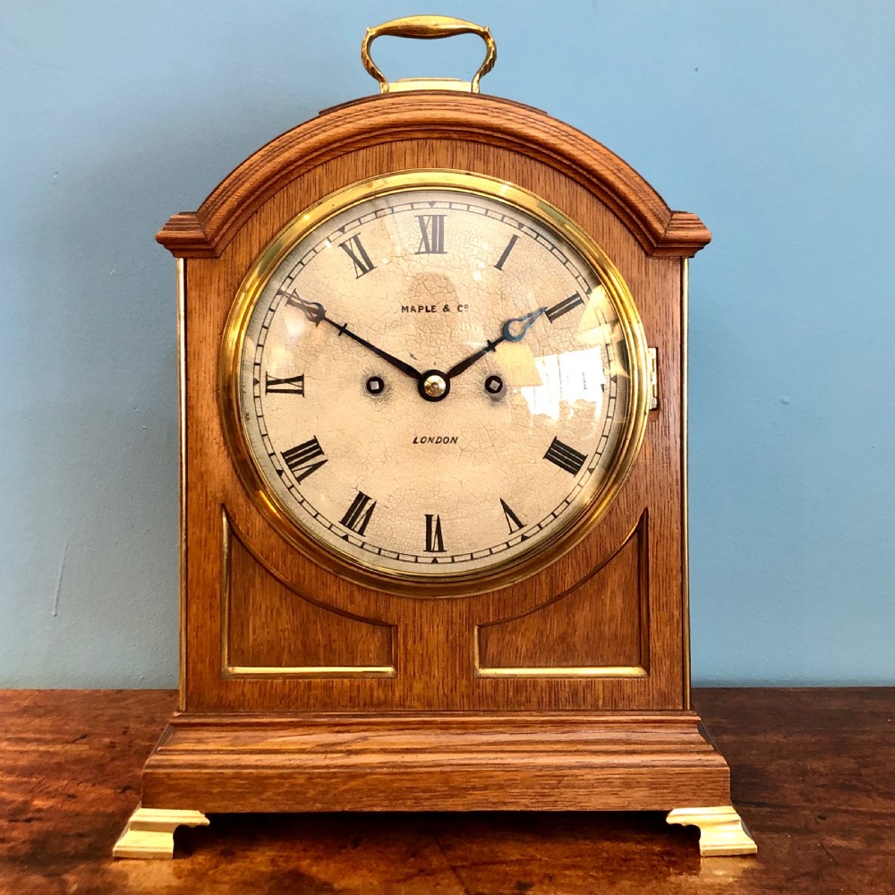 A fine late 19th century bracket clock by Maples