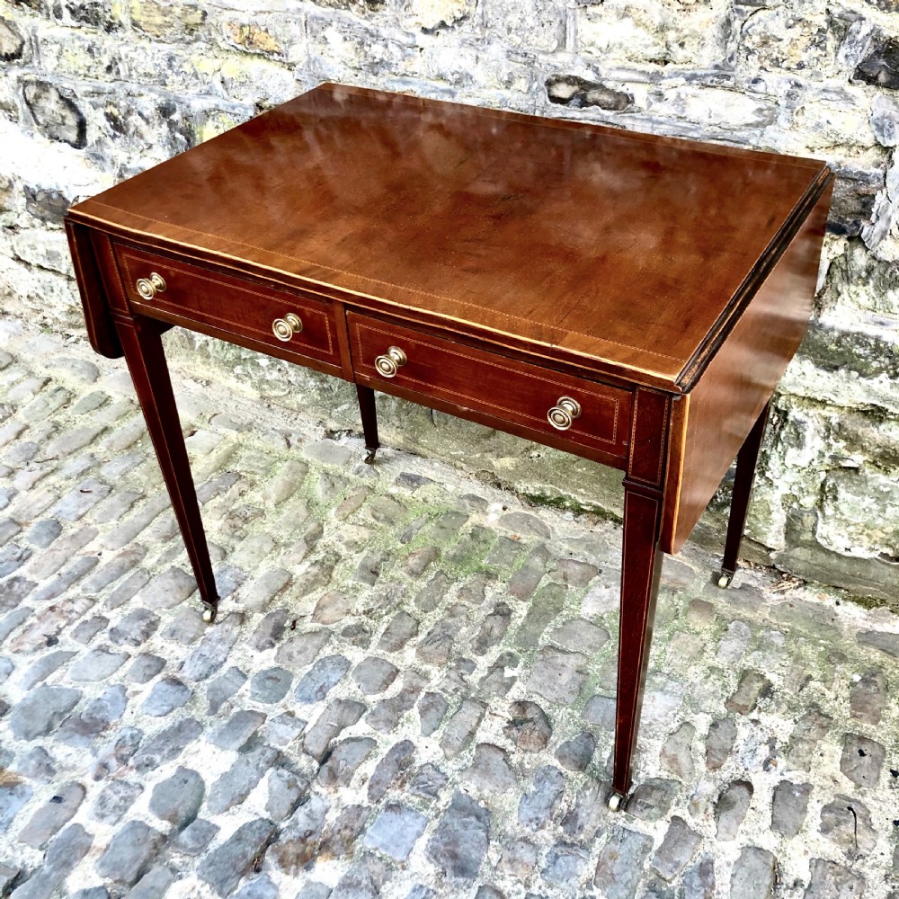 A Sheraton Revival mahogany sofa table  View II