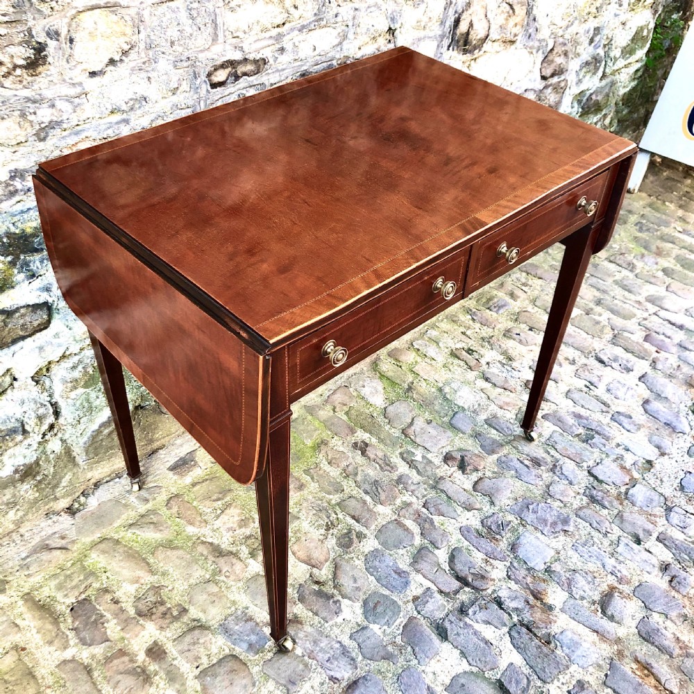 A Sheraton Revival mahogany sofa table  View III