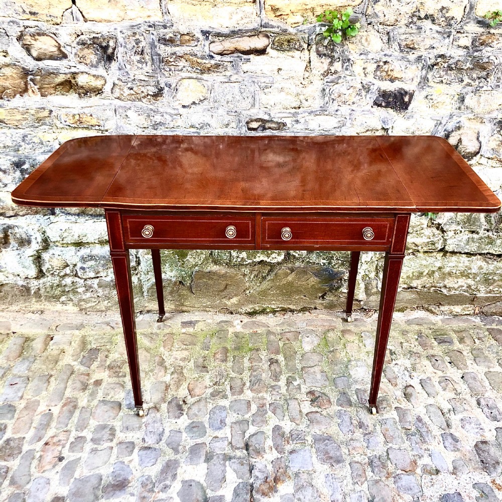 A Sheraton Revival mahogany sofa table  View V