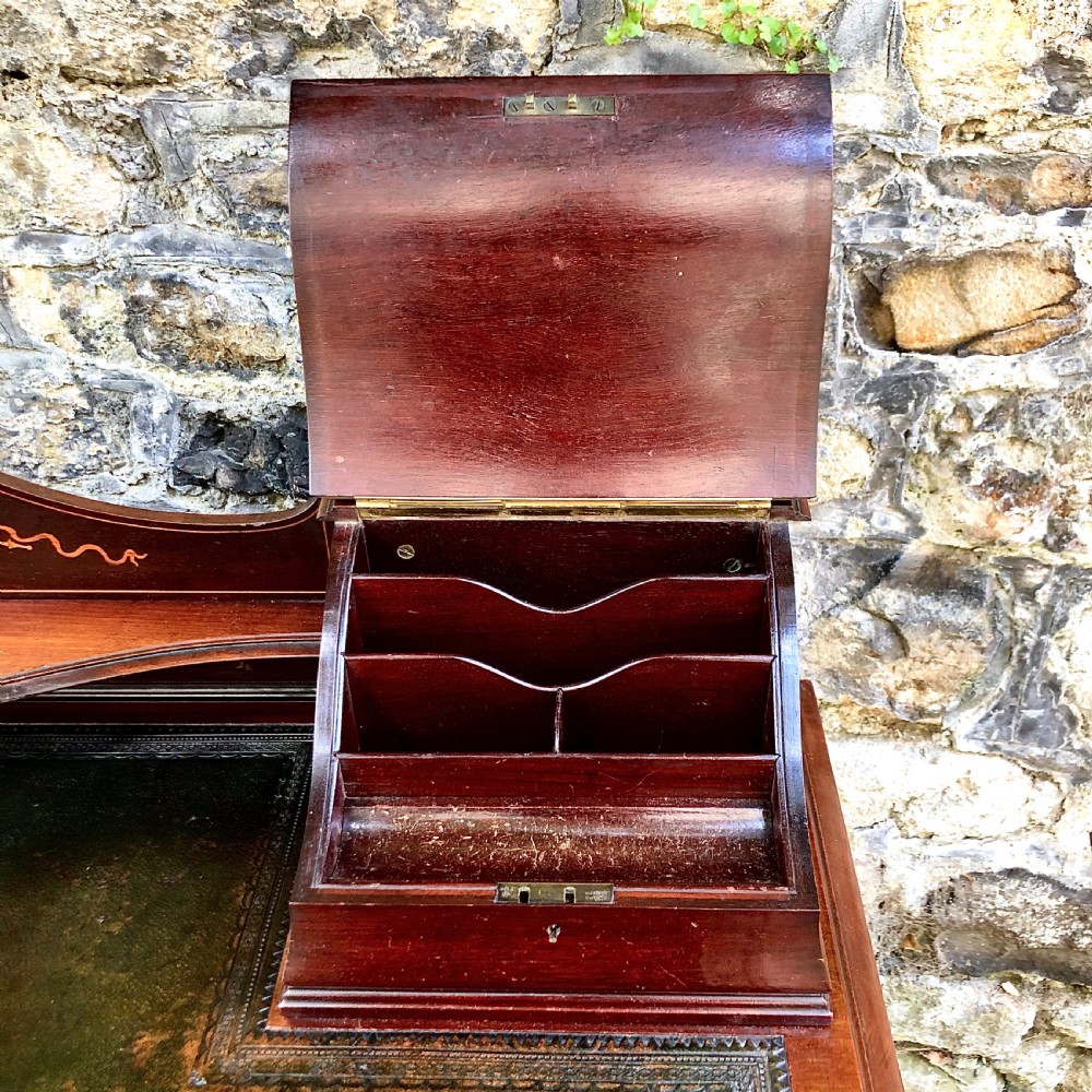 A fine late 19th century mahogany writing table desk View VII
