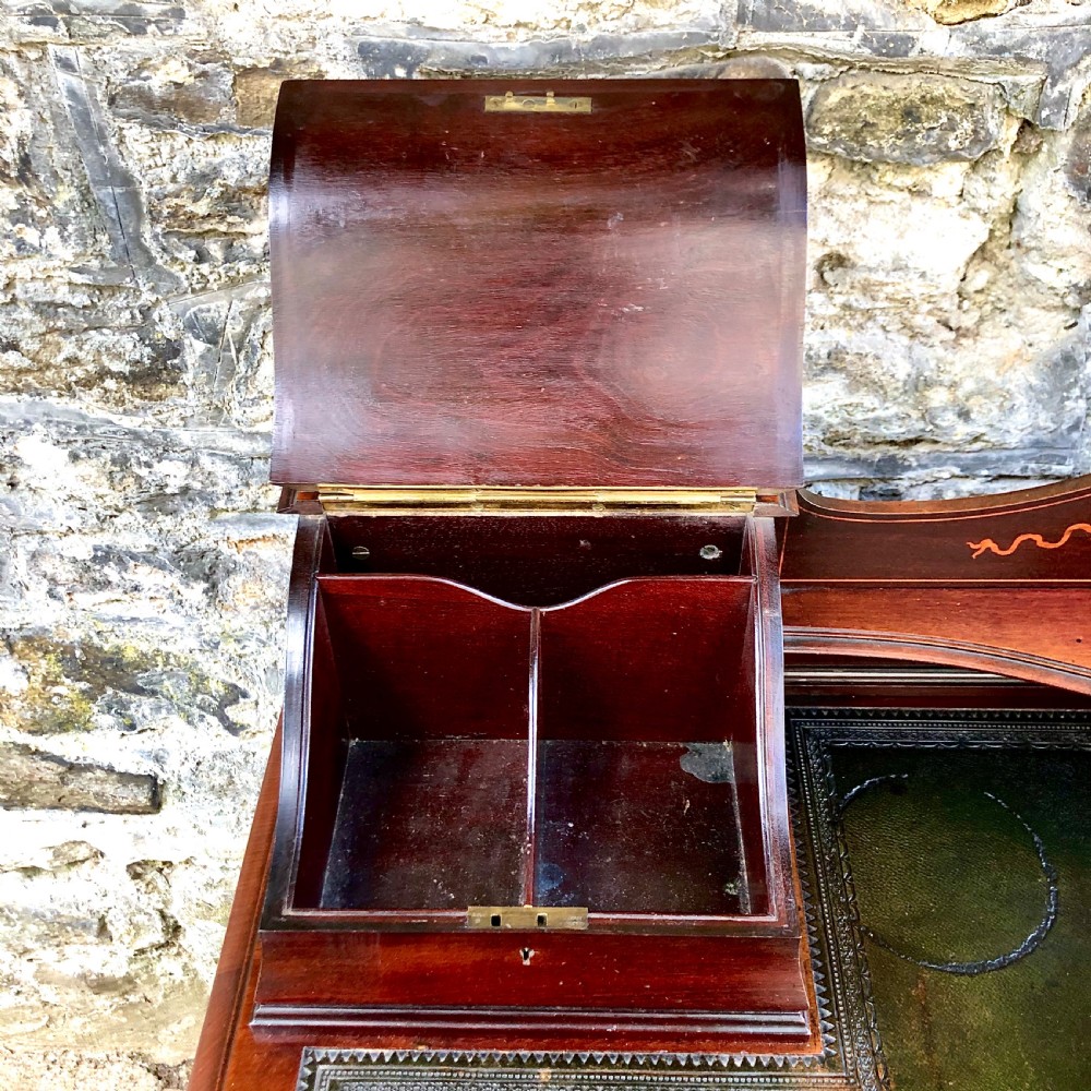 A fine late 19th century mahogany writing table desk View VIII