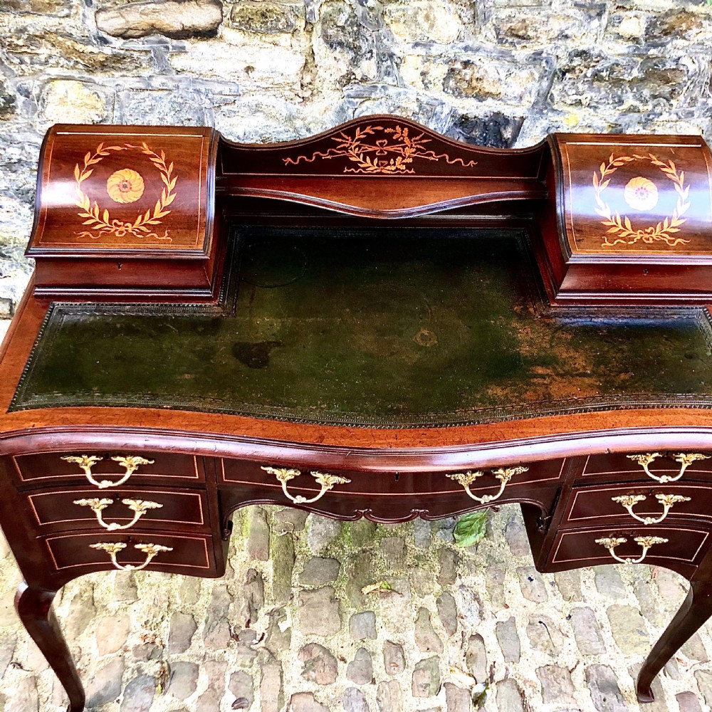 A fine late 19th century mahogany writing table desk View IX