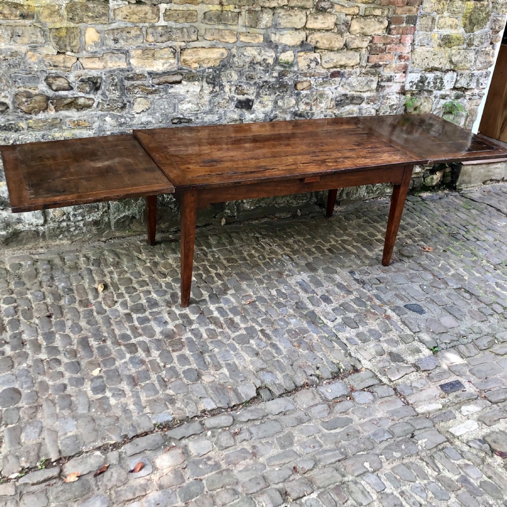 A French 19th century extending farmhouse kitchen table  View VI