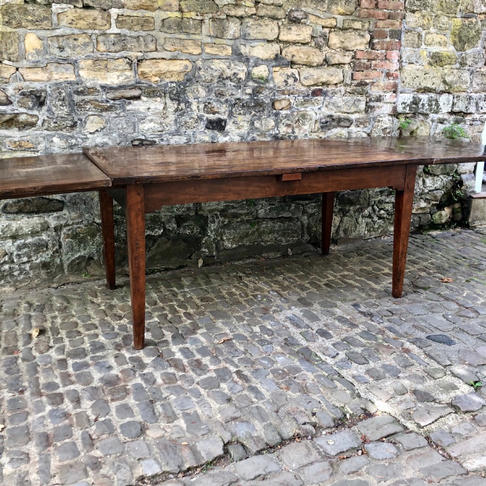 A French 19th century extending farmhouse kitchen table  View VII