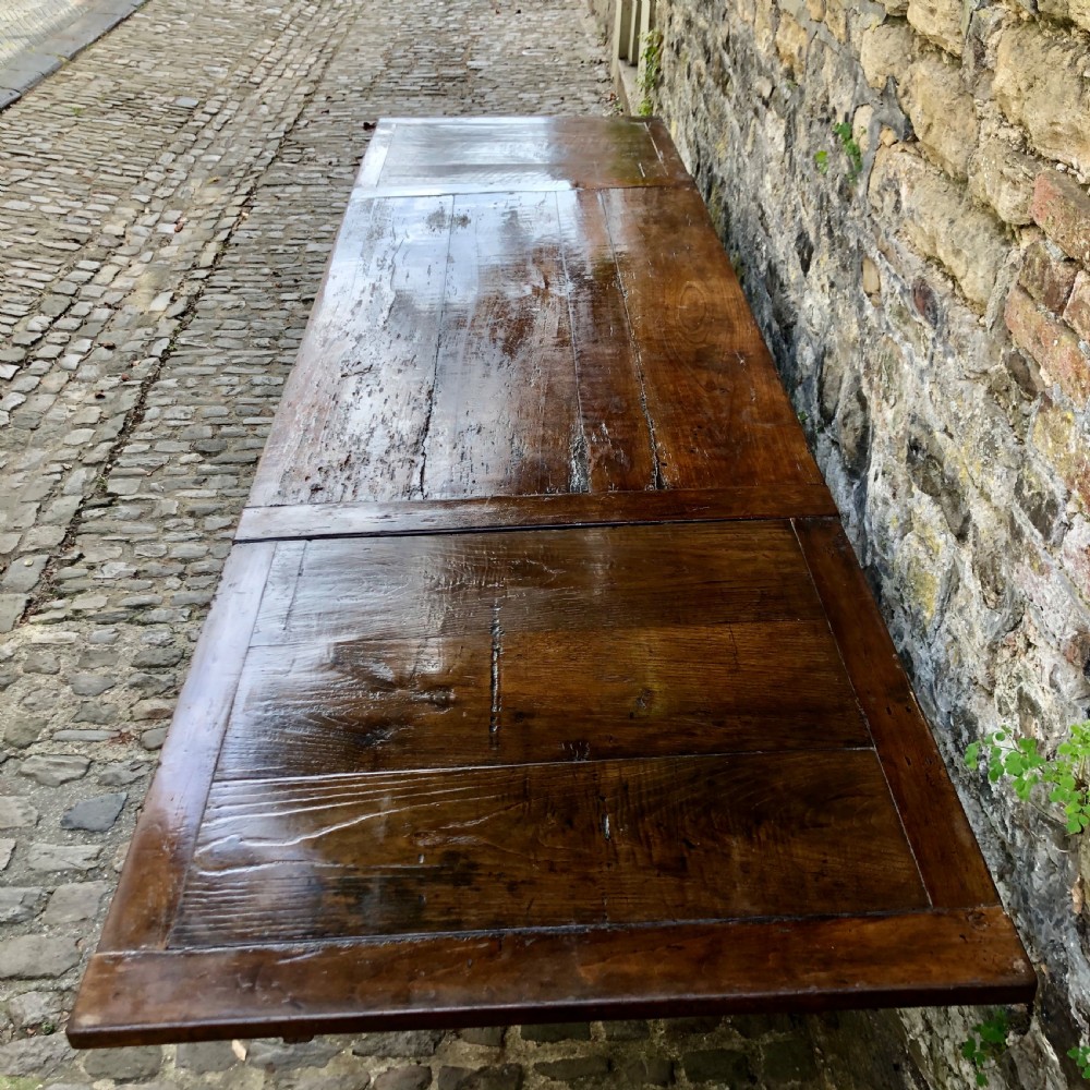 A French 19th century extending farmhouse kitchen table  View VIII