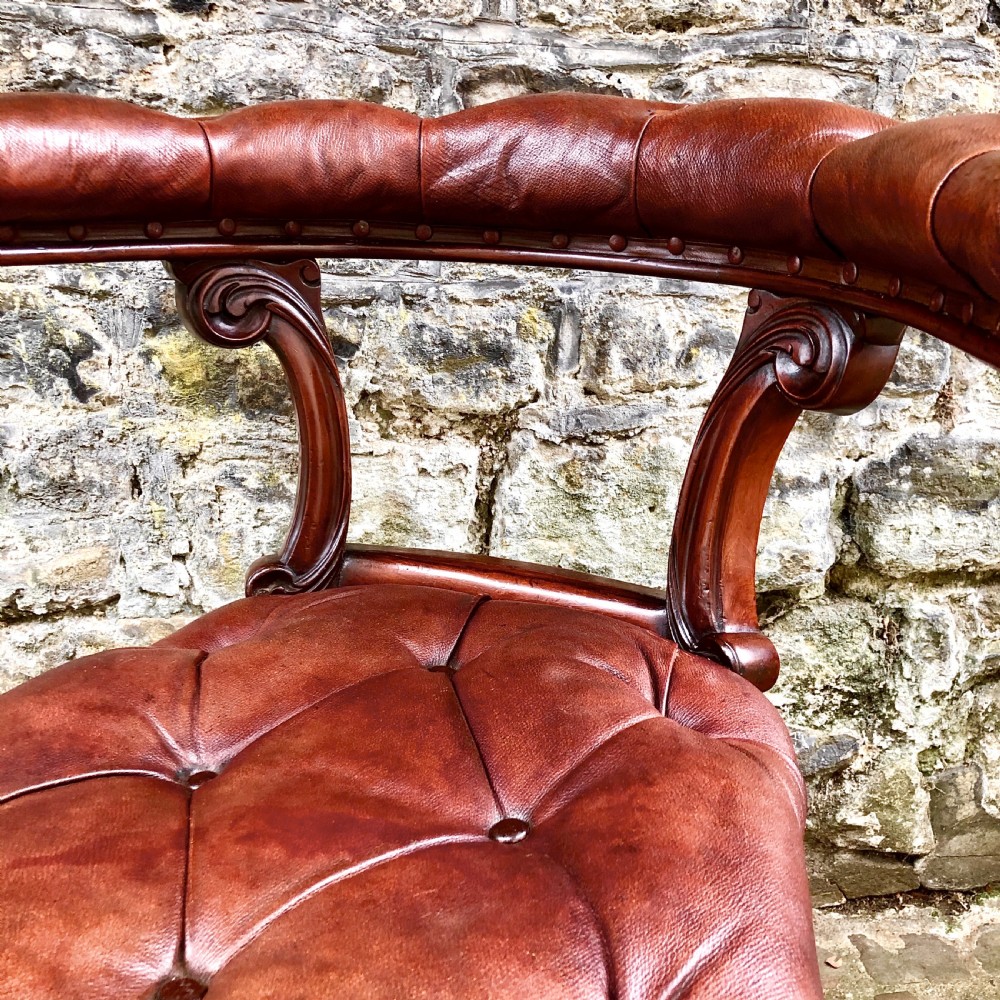 A William IV mahogany desk chair  View V