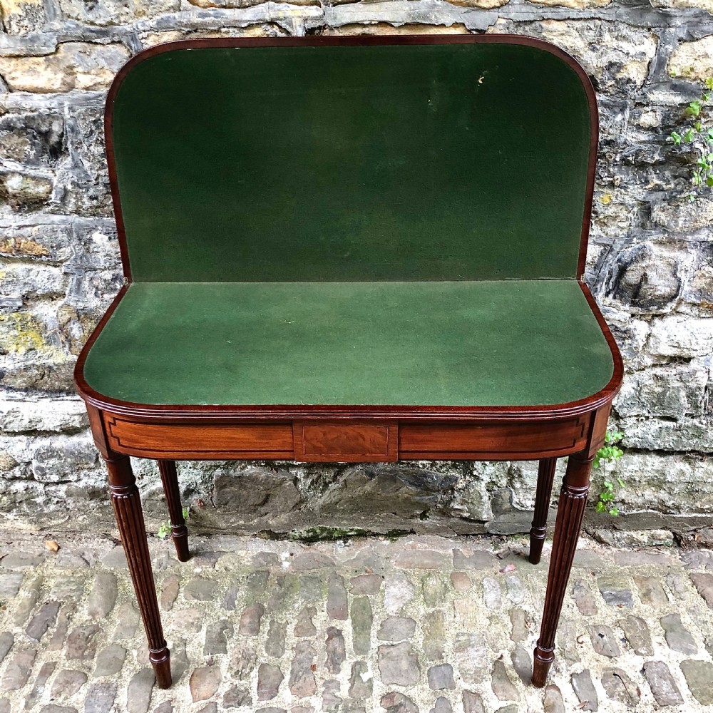 A George III mahogany card table  View IV
