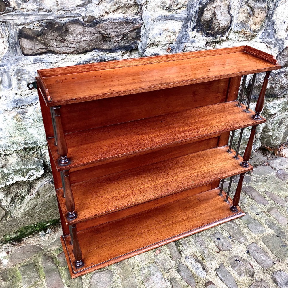 An early 19th century set of hanging shelves View III