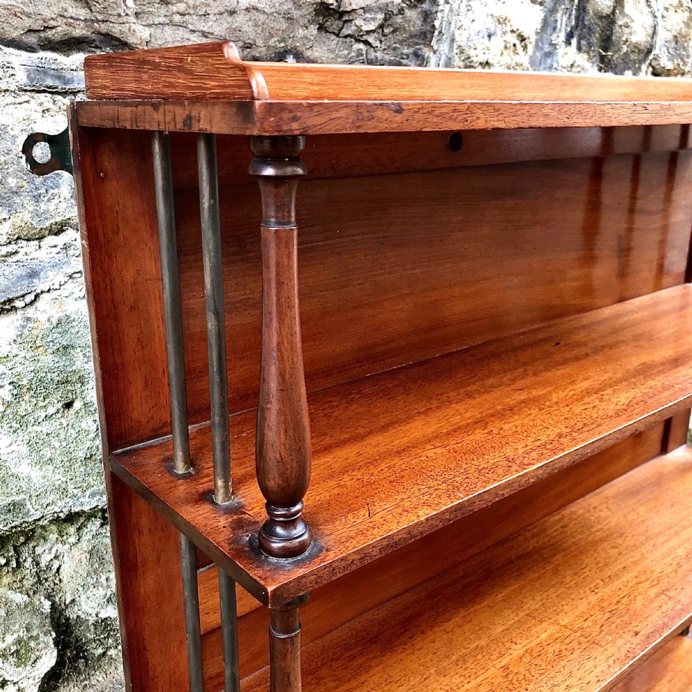 An early 19th century set of hanging shelves View V