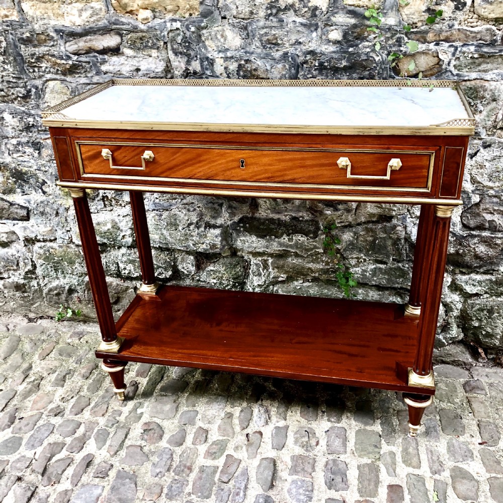 A Louis XVI mahogany console table 