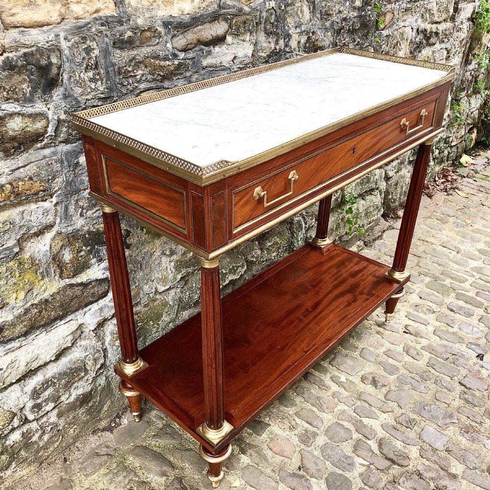 A Louis XVI mahogany console table  View III
