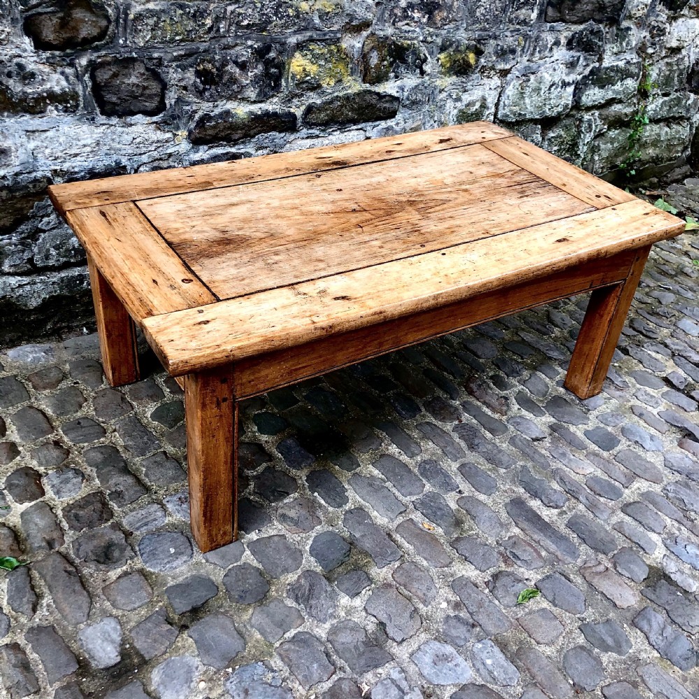 An early 20th century sycamore low or coffee table  View III