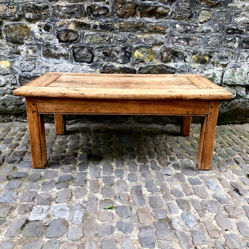 An early 20th century sycamore low or coffee table  View IV