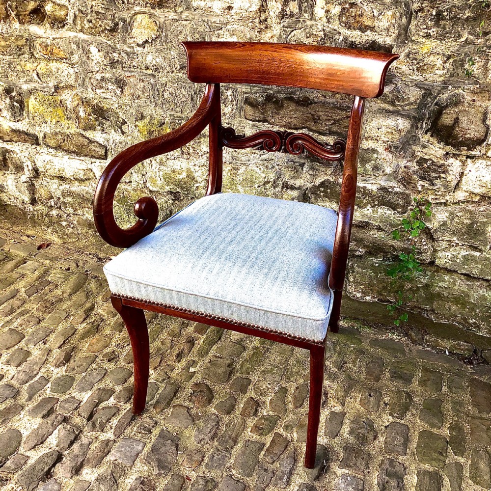 A George IV mahogany desk chair