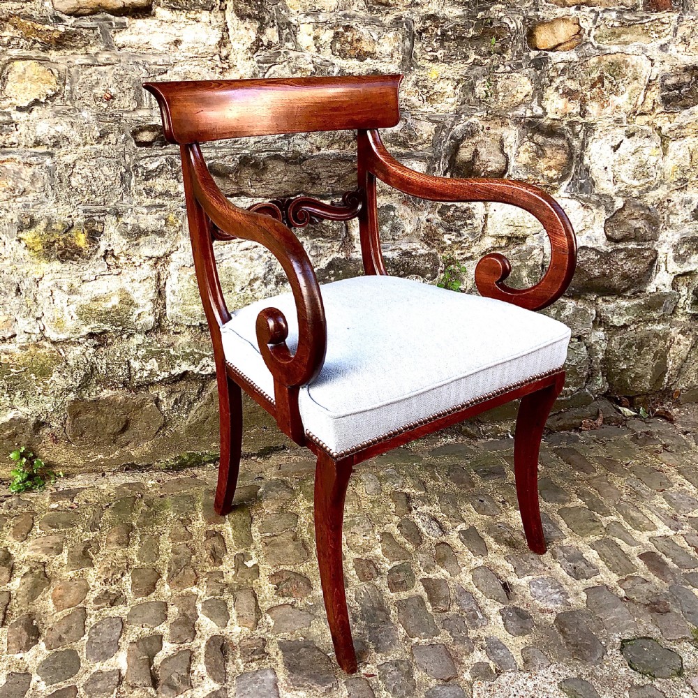A George IV mahogany desk chair View II
