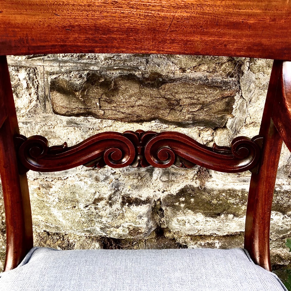 A George IV mahogany desk chair View III