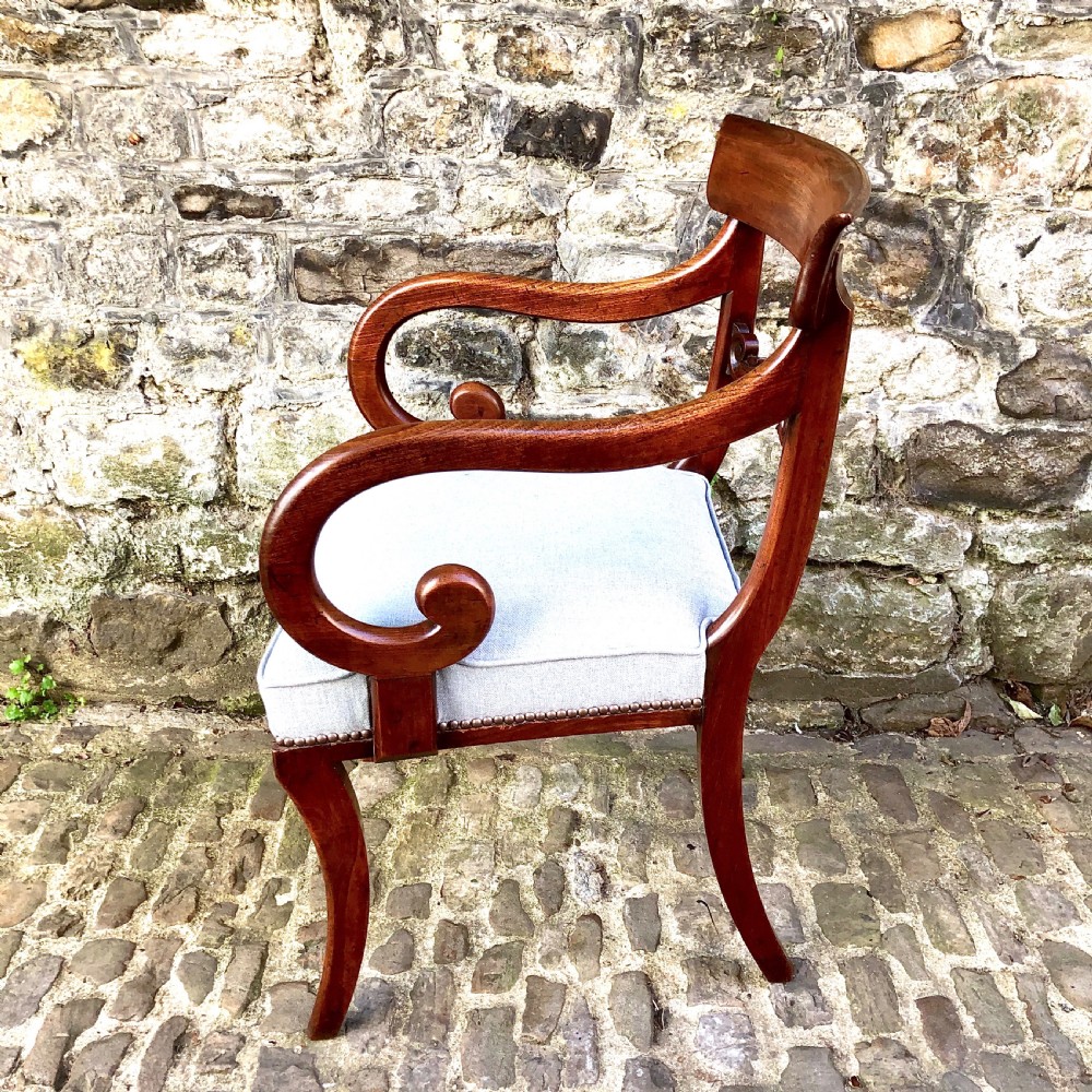 A George IV mahogany desk chair View IV