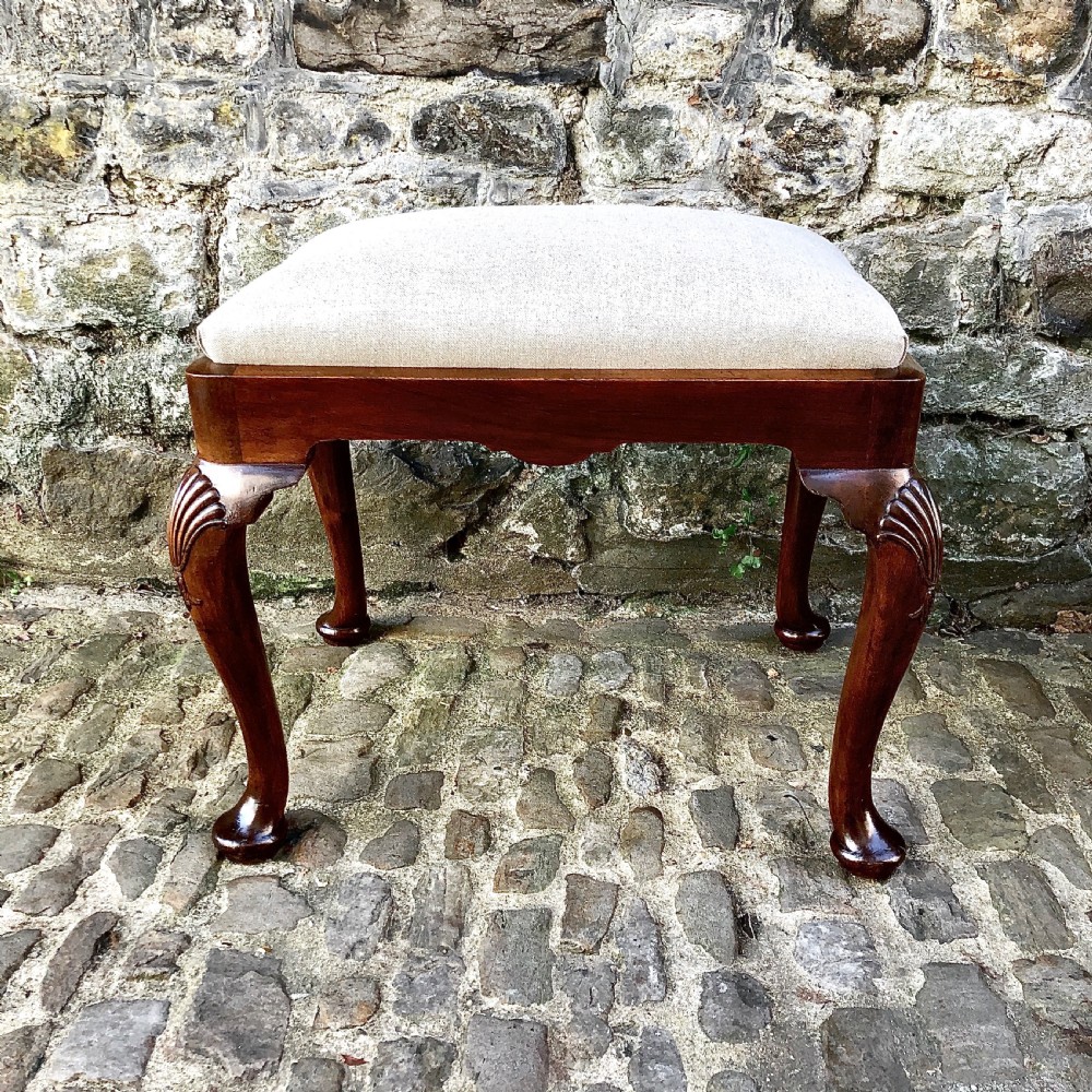 A 19th century mahogany stool