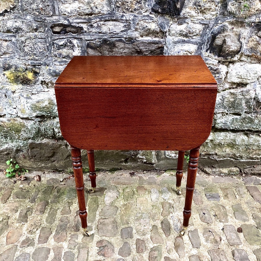 A Regency mahogany Pembroke or side table  View II
