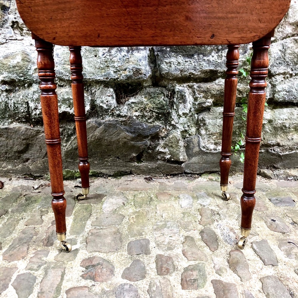 A Regency mahogany Pembroke or side table  View III