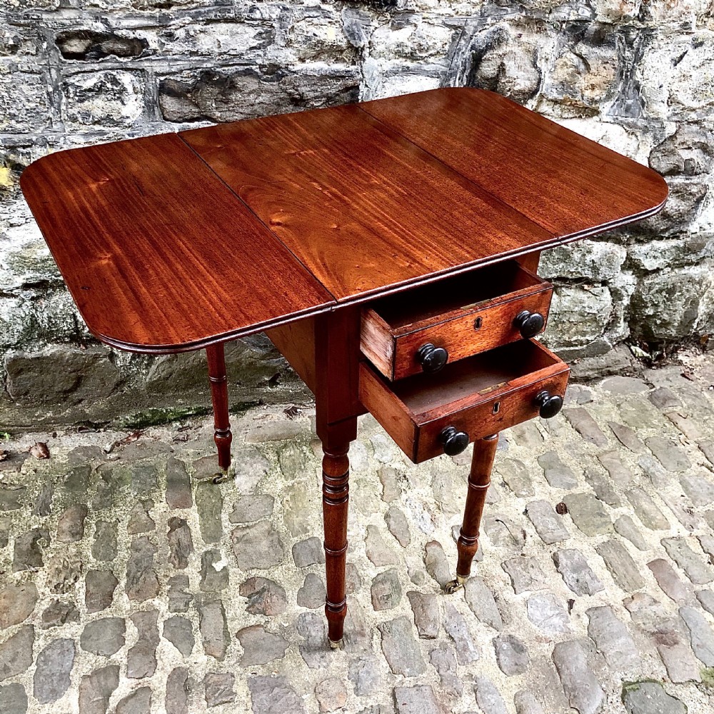 A Regency mahogany Pembroke or side table  View V
