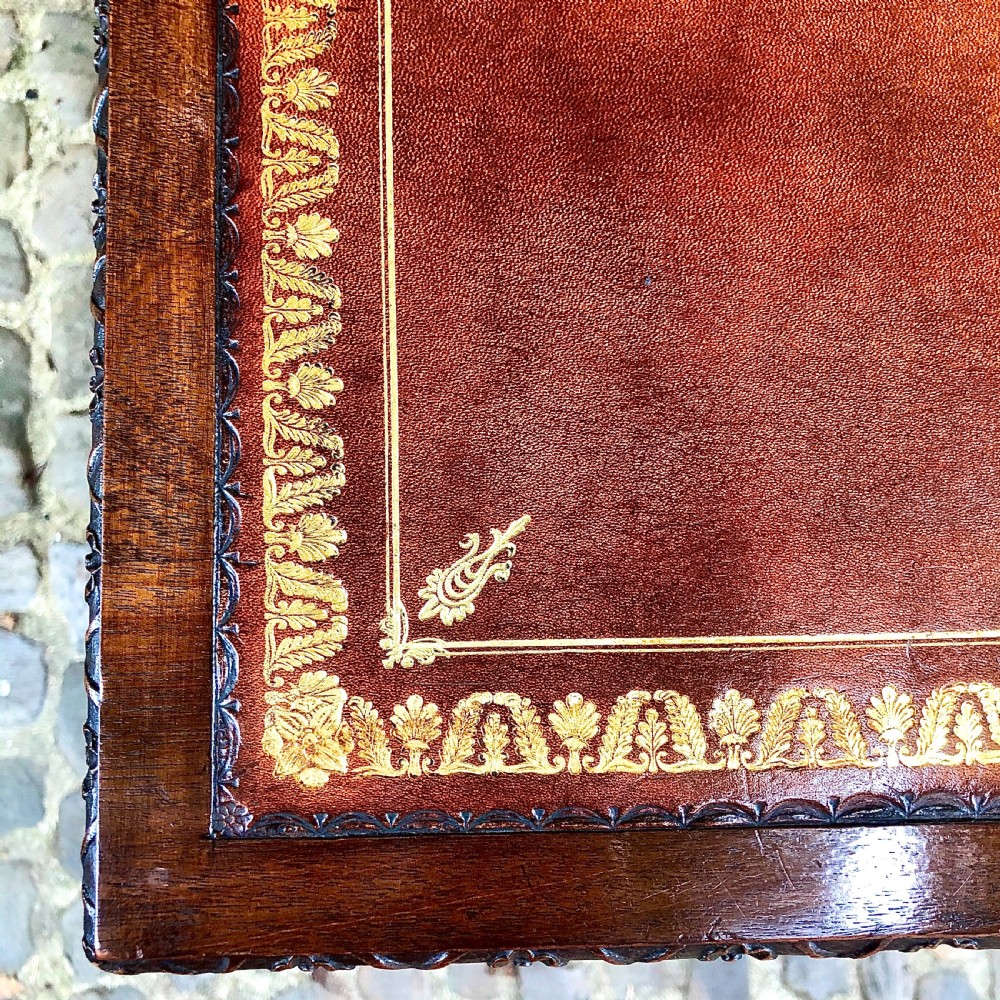An Edwardian mahogany pedestal desk  View IX