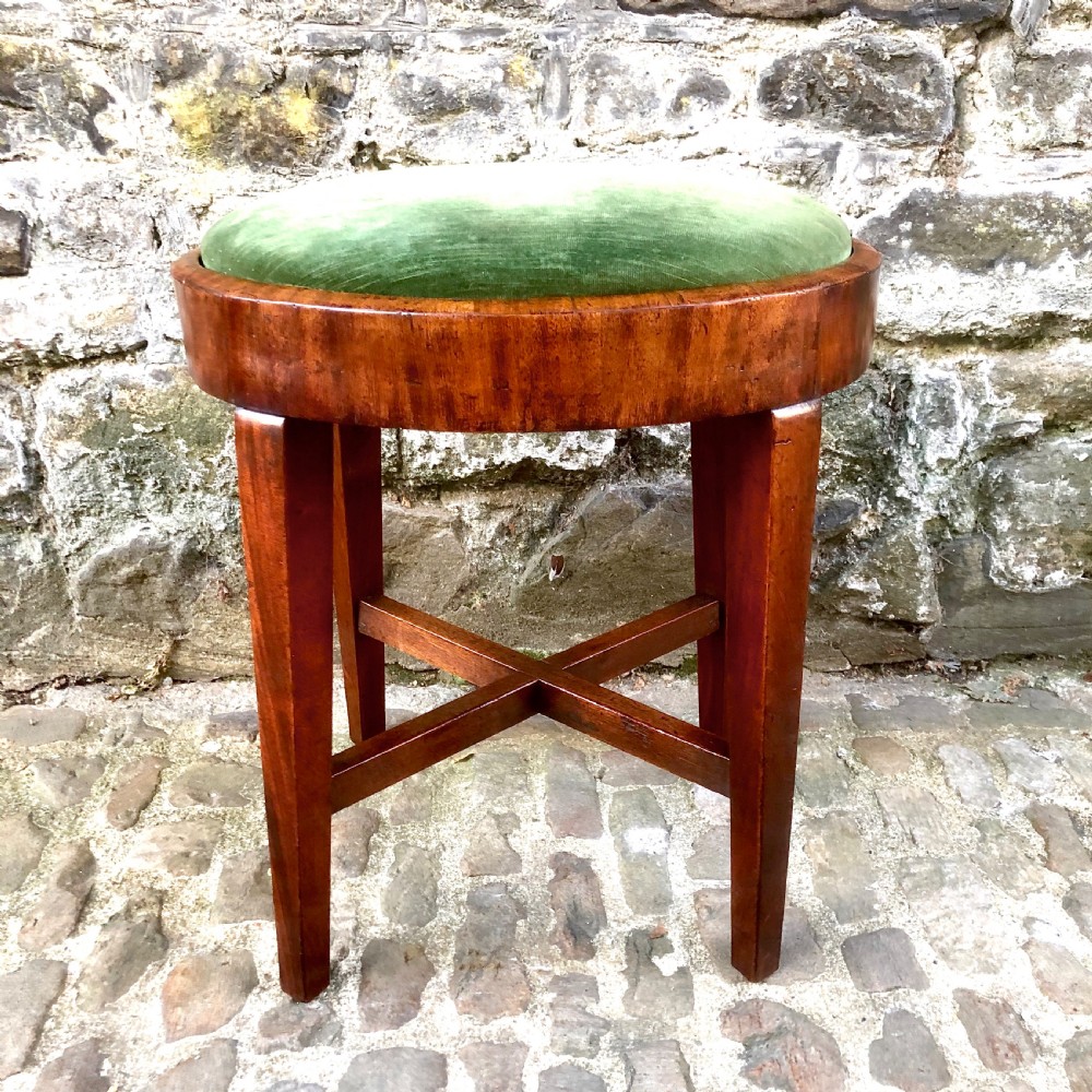 A Regency mahogany dressing table stool 