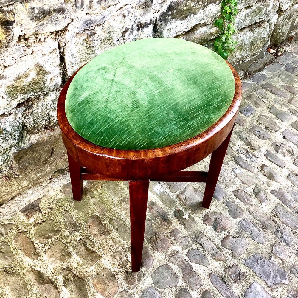 A Regency mahogany dressing table stool  View II