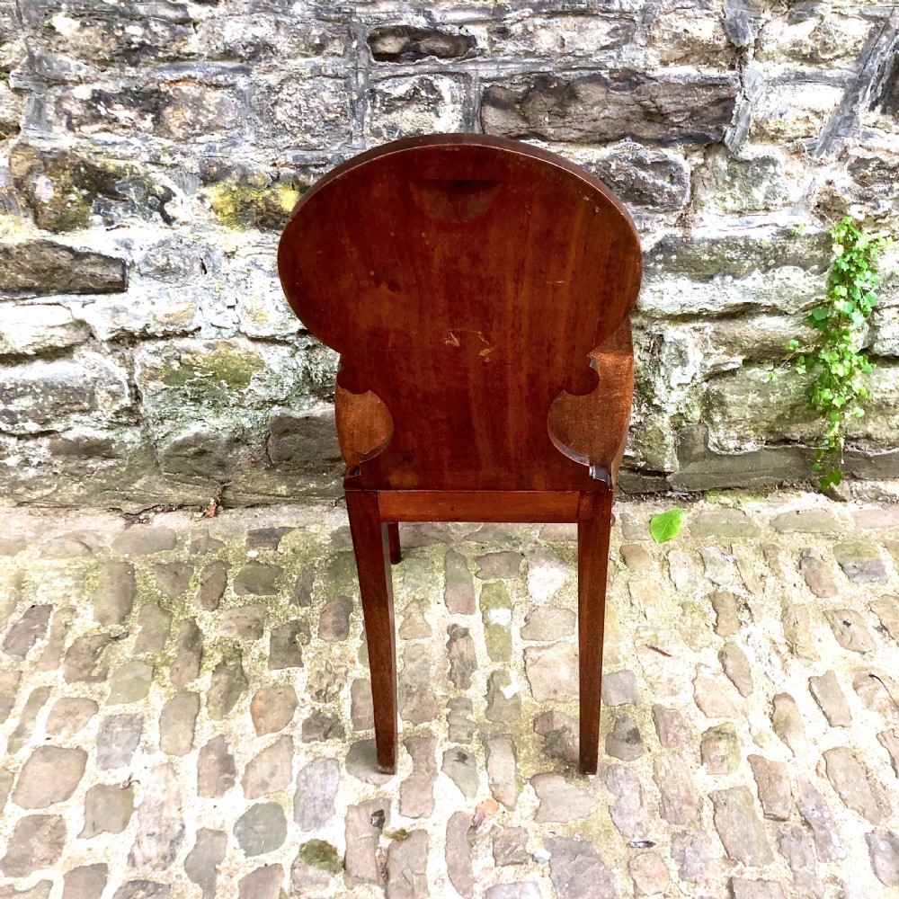 A Regency mahogany hall chair  View IV